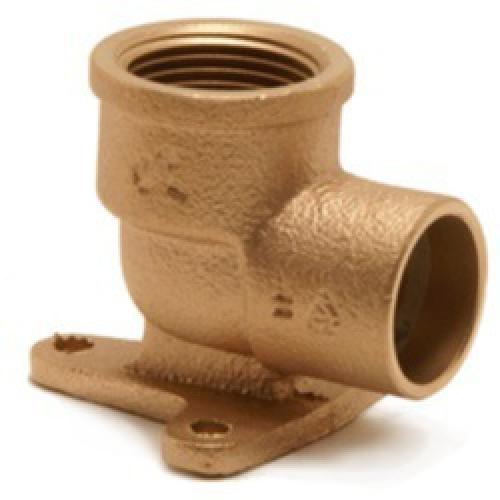 COPPER BACK PLATE ELBOW 15MM X 1/2" YP15 SOLDER RING Twiggs